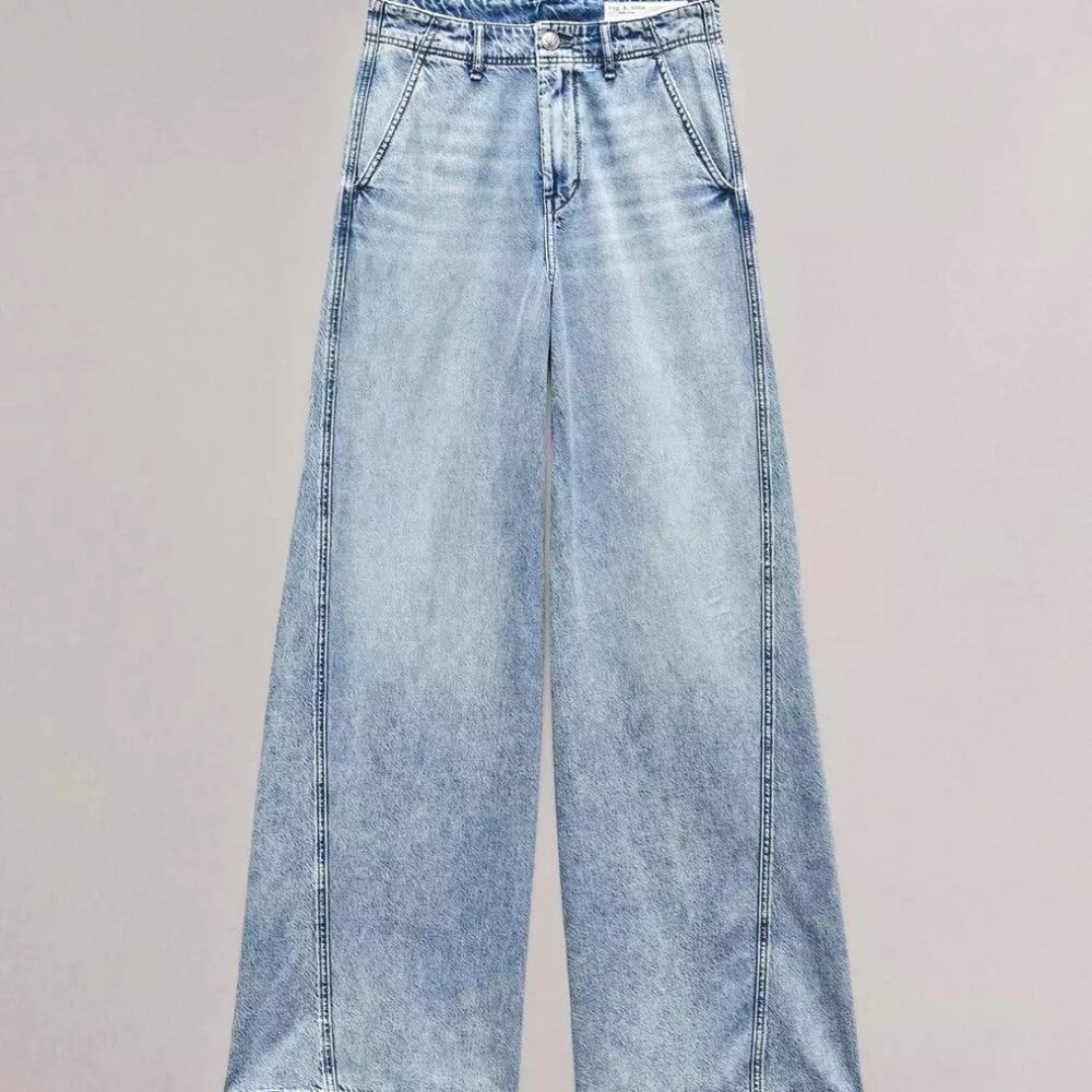 Rag & Bone Featherweight Sofie Wide Leg Jean size 26